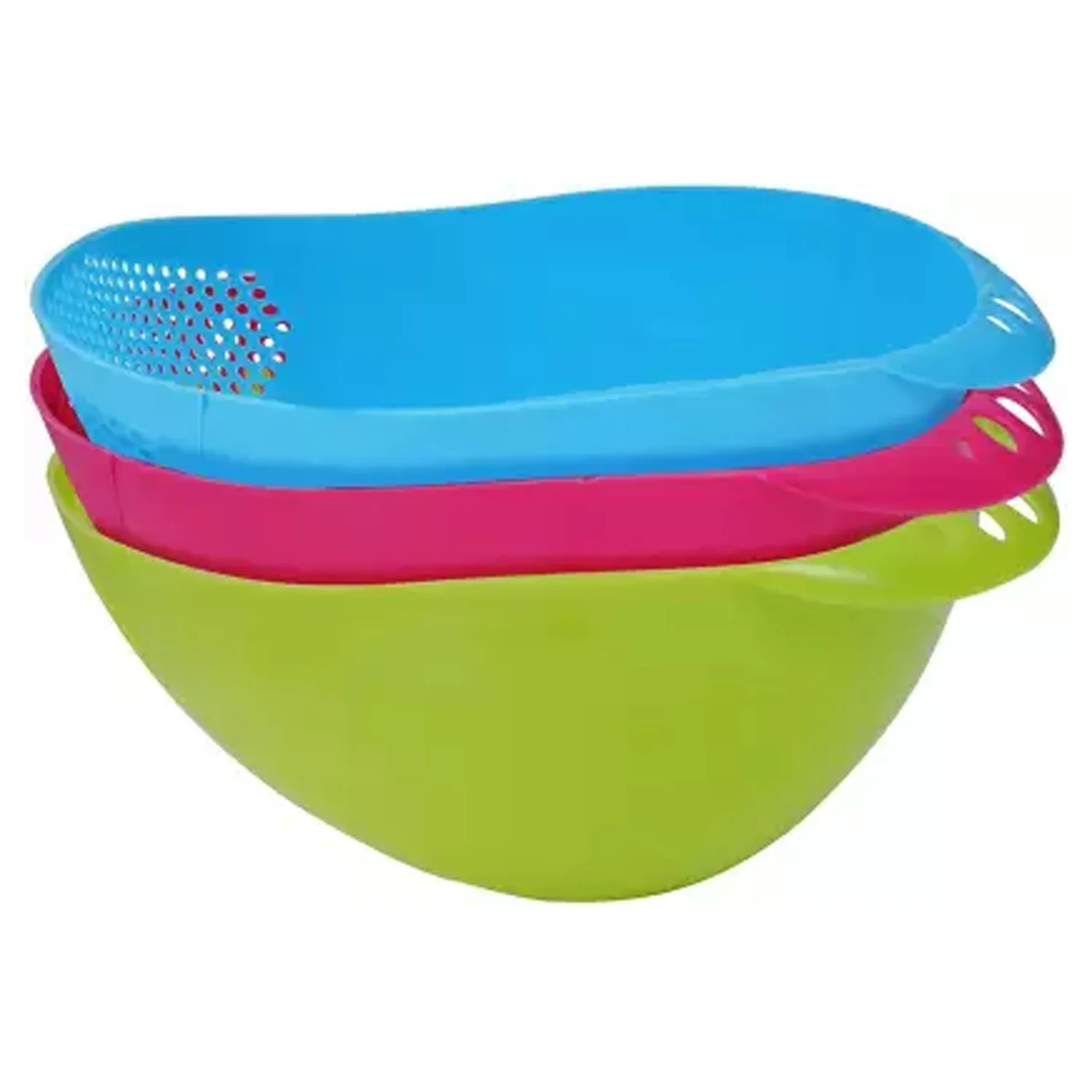 0081 VIRGIN RICE BOWL DURABLE PLASTIC STRAINER ,WATER STRAINER | VEGETABLE & FRUITS WASHING BOWL