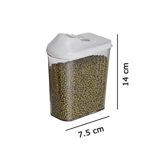 0096 Plastic Easy Flow Storage Jar with Lid (750ml, Set of 6)