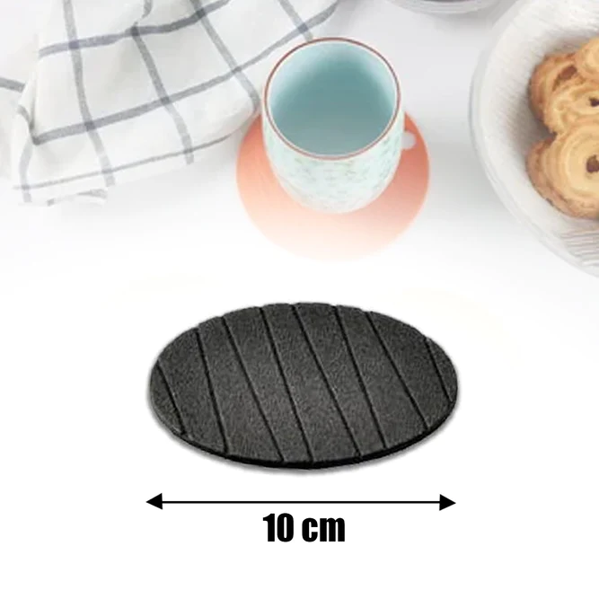 0129_6pc_coster Useful Round Shape Plain Silicone Cup Mat Coaster Drinking Tea Coffee Mug Wine Mat for Home