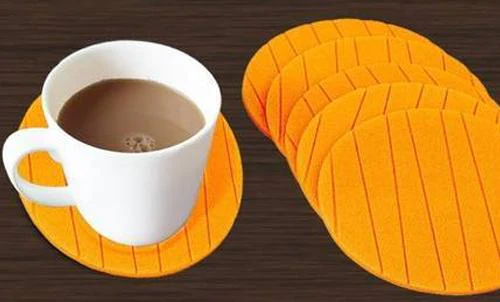 0129_6pc_coster Useful Round Shape Plain Silicone Cup Mat Coaster Drinking Tea Coffee Mug Wine Mat for Home