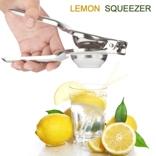 0132b_steel_lemon_squeez Stainless Steel Lemon Squeezer