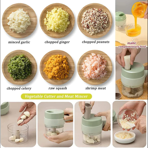 0142a_4in1_electric_chopper  HANDHELD COOKING HAMMER VEGETABLE CUTTER SET ELECTRIC FOOD CHOPPER MULTIFUNCTION VEGETABLE FRUIT SLICER