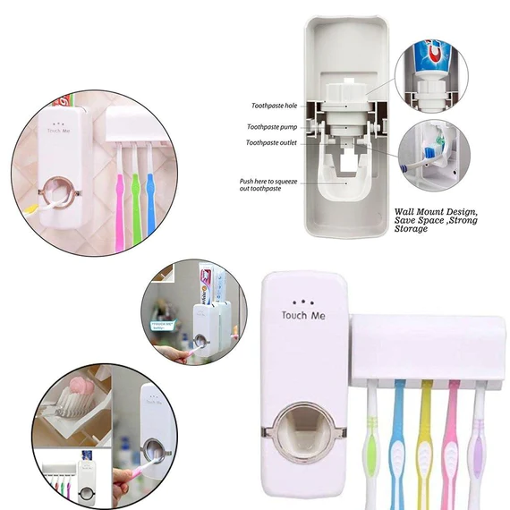 0174_tooth_dispenser Toothpaste Dispenser & Tooth Brush Holder