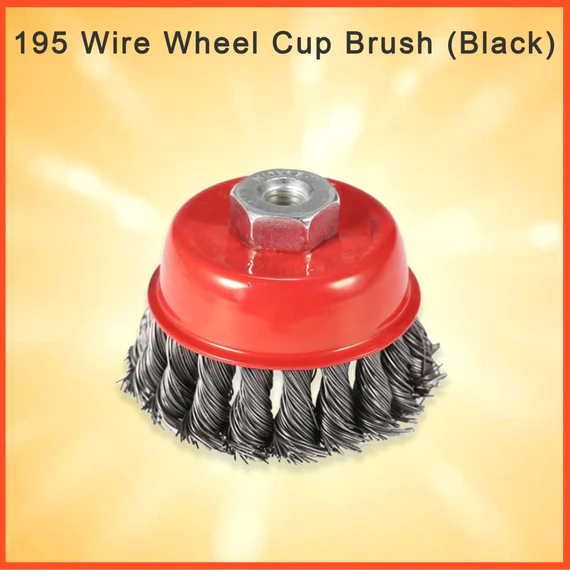 0195_black_brush Wire Wheel Cup Brush (Black)