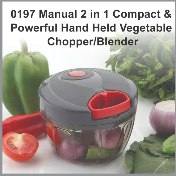 0197_2in1_handy_chopper Manual 2 in 1 Compact & Powerful Hand Held Vegetable Chopper/Blender