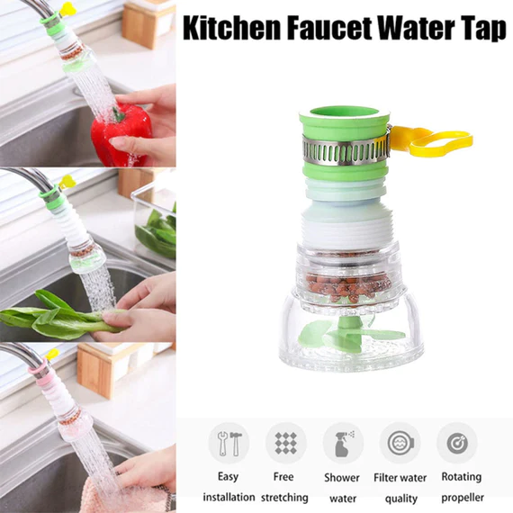 0208_pvc_360_d_faucet 360 Degree Water Saving Faucet Expandable Water Valve Splash Regulator