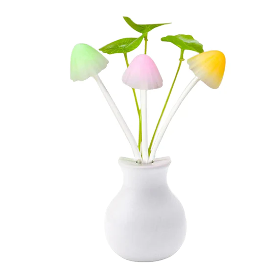 0217_premium_mushroom_flower LED Dream Night Light, Auto ON/Off Sensor Mushroom Lamp (Multicolor)