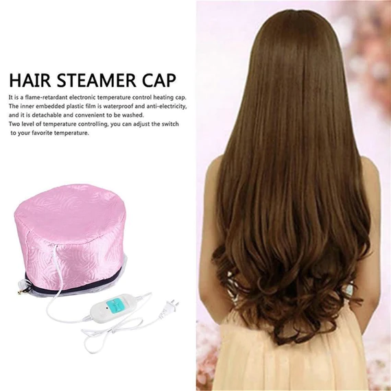 0352_hair_steamer_cap Thermal Head Spa Cap Treatment with Beauty Steamer Nourishing Heating Cap