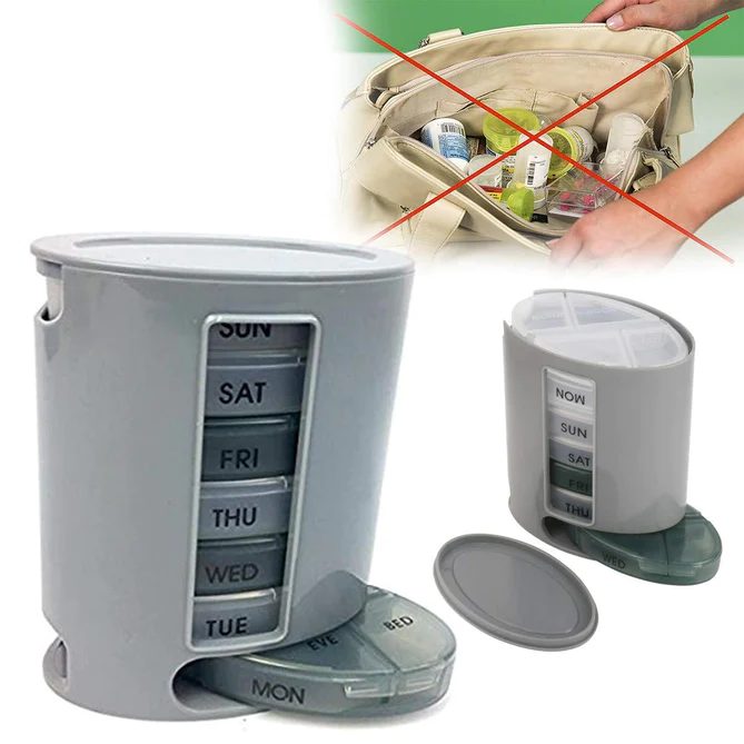0374_pill_pro Pill Pro 7 Day Weekly Tablet Medicine Organizer Box