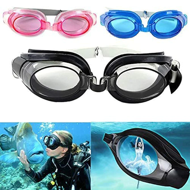 0399_swim_goggles Swimming Goggles  With Ear And Nose Plug Adjustable Clear Vision Anti-Fog Waterproof