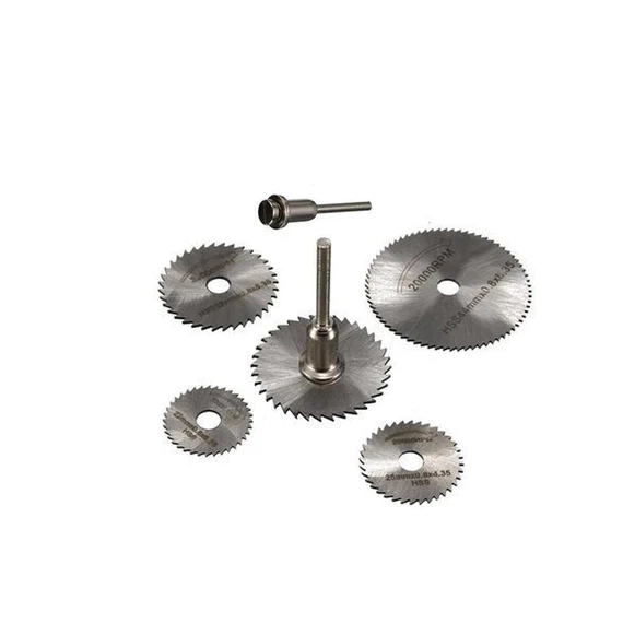 0408_hss_saw_6pc  Metal HSS Circular Saw Blade Set Cutting Discs for Rotary Tool
