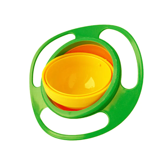 0617_gyro_bowl Portable Non Spill Feeding Toddler Gyro Bowl 360 Degree Rotating Dish