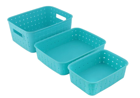 0062_smart_kitchen_basket Smart Baskets for Storage(Set of 3) Sky Blue