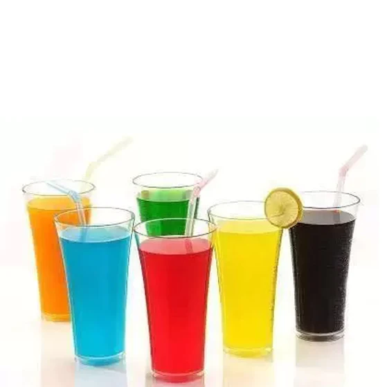 0630_juicy_glass Stylish look Plastic Juicy Glass, Transparent Glasses Set 300ml (6pcs)