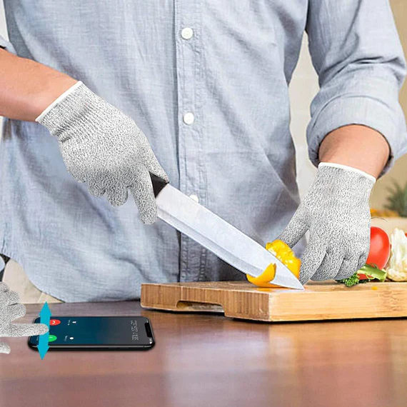 0677_loose_cut_resi_gloves Anti Cutting Resistant Hand Safety Cut-Proof Protection Gloves  (Multicolour)