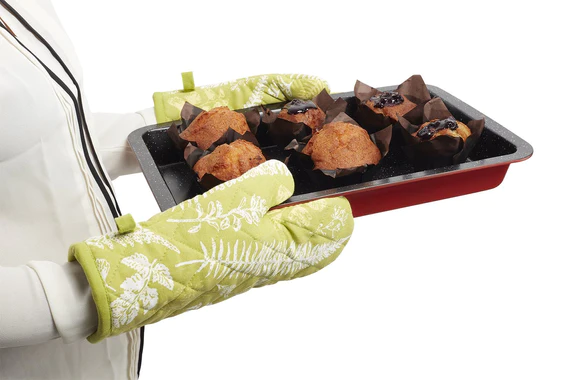 0684_heavy_oven_glove_1pc Baking Essential Cotton Padded Heat Proof Microwave Baking Oven