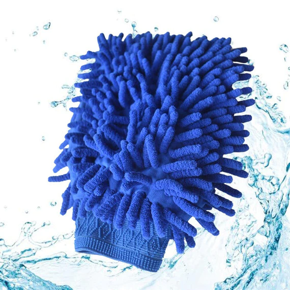 0714A Reusable Silicone Cleaning Brush Scrubber Gloves (Multicolor)