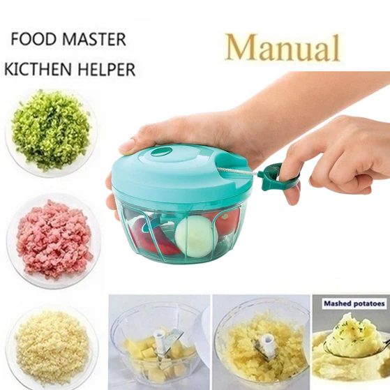 0080_atm_handy_chopper_any_color Manual Food Chopper, Compact & Powerful Hand Held Vegetable Chopper/Blender