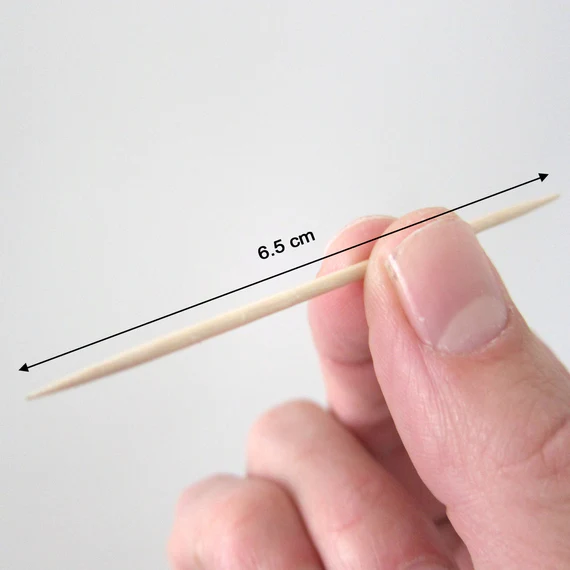 0834A Wood Double Sided Toothpicks with Clear Plastic Storage Box