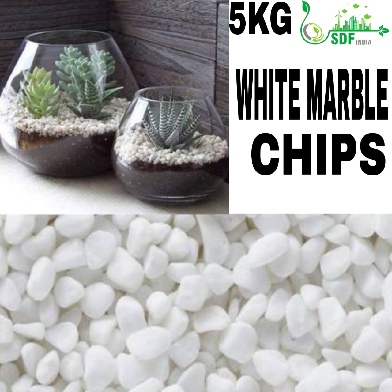 WHITE MARBLE CHIPS 5kg