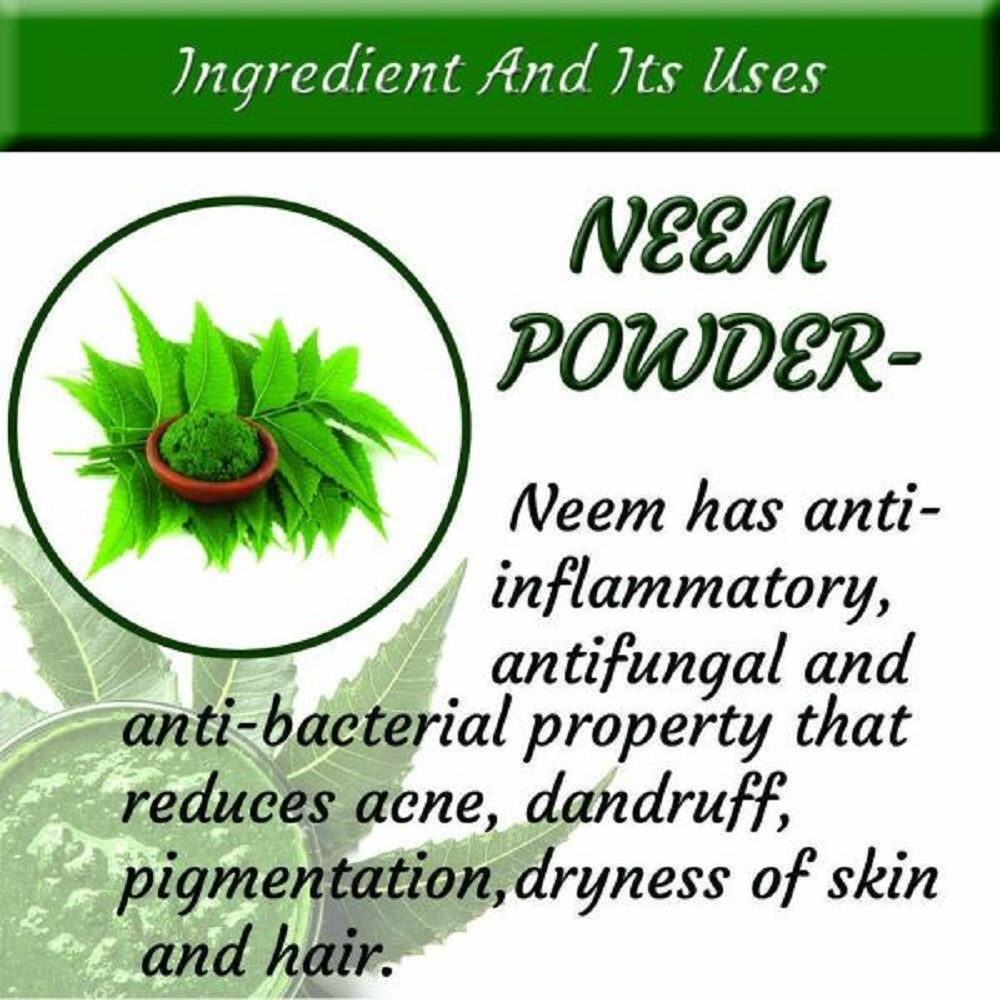 100% Organic Pure & Natural Neem Leaves Powder 200 Grams (Sun Dried & Stemless) for Face, Skin, Hair Growth Pack