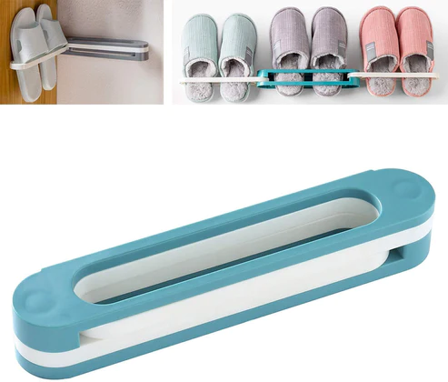 1122A Plastic Folding Shoe Rack Organizer with Wall Mounted