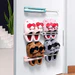 1122A Plastic Folding Shoe Rack Organizer with Wall Mounted