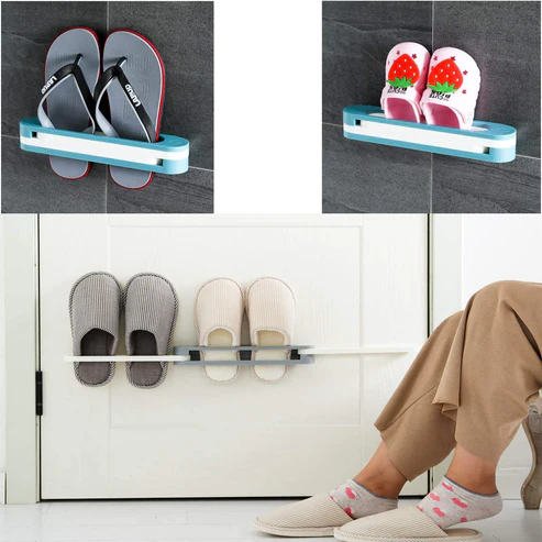 1122A Plastic Folding Shoe Rack Organizer with Wall Mounted