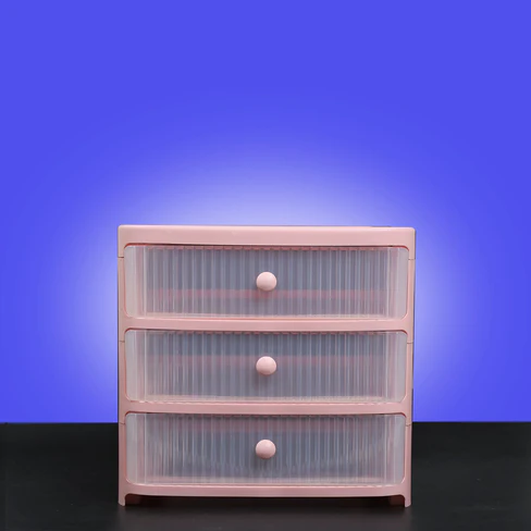 1141 Desktop Storage Box Transparent Small Drawer Desk Plastic Mini Storage Box Rabbit Stationery Storage Box