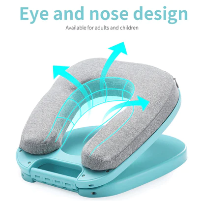 1152A  Nap Pillow, Foldable U-Shaped Pillow Nap With Eye Mask Artifact Office Desk for Students Lunch Break Adult Nap Pillow Lunch Break Pillow for Sleeping Pillow for Airplanes, Train, Car, Office