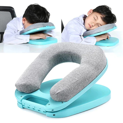 1152A  Nap Pillow, Foldable U-Shaped Pillow Nap With Eye Mask Artifact Office Desk for Students Lunch Break Adult Nap Pillow Lunch Break Pillow for Sleeping Pillow for Airplanes, Train, Car, Office