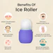 1224P BEAUTY ICE ROLLER FOR FACE MASSAGER & EYE REUSABLE FACE ROLLERS FACIAL ROLLER ( Purple Color)