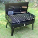 125 Stainless Steel Briefcase Style Barbecue Grill Toaster (Medium, Black)