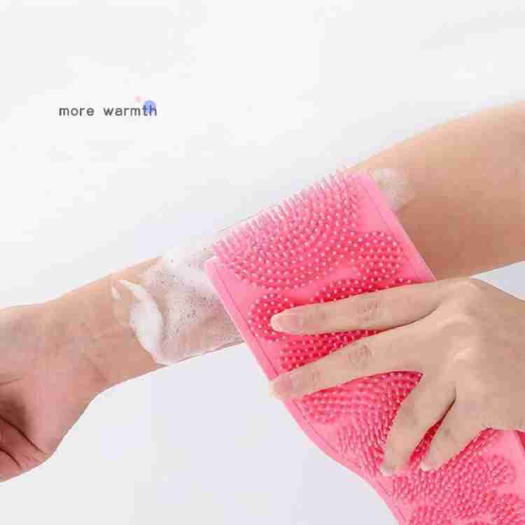 1302B LOW QUALITY BATH BODY BRUSH TOWEL ECO-FRIENDLY BACK SCRUBBER SHOWER BRUSH SILICONE BATH BODY BRUSH TOWEL BODY CLEANING BATHROOM SHOWER STRAP