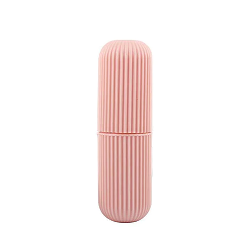 1355A Capsule Shape Travel Toothbrush Toothpaste Case Holder Portable Toothbrush Storage Plastic Toothbrush Holder (Multicolor)