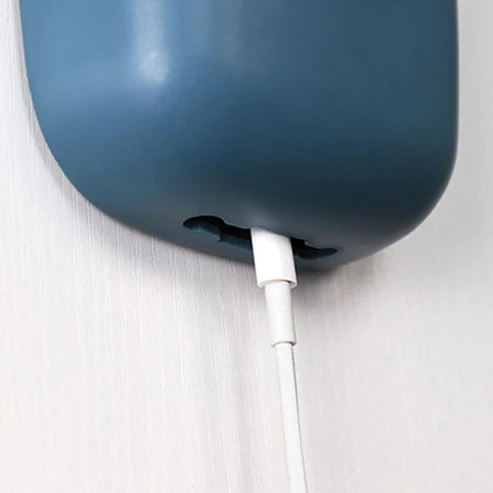 1374 Wall Mounted Storage Case with Mobile Phone Charging Port Plug Holder - Pack of 4 Pcs