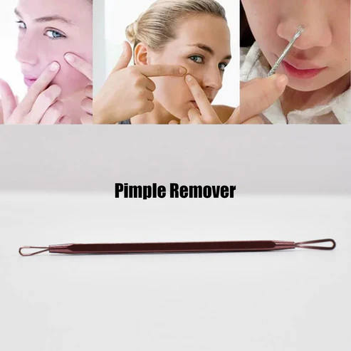 1386 Blackhead Remover Comedone Extractor Tool - Dual Loop Whitehead Blemish Acne Removal - Skin, Facial, Pimple