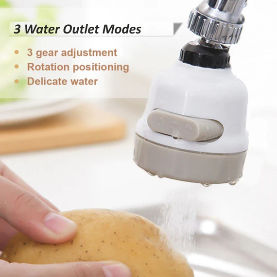 1589 ROTATABLE SPLASH PROOF 3 MODES WATER SAVING NOZZLE FILTER FAUCET SPRAYER