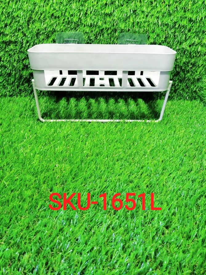 1651L MULTIPURPOSE KITCHEN BATHROOM SHELF WALL HOLDER STORAGE RACK BATHROOM