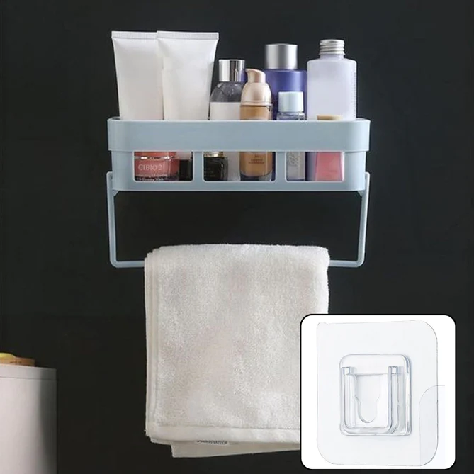 1651L MULTIPURPOSE KITCHEN BATHROOM SHELF WALL HOLDER STORAGE RACK BATHROOM