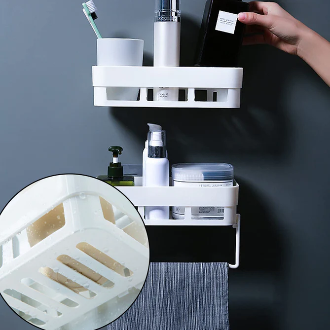 1651L MULTIPURPOSE KITCHEN BATHROOM SHELF WALL HOLDER STORAGE RACK BATHROOM