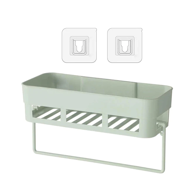 1651L MULTIPURPOSE KITCHEN BATHROOM SHELF WALL HOLDER STORAGE RACK BATHROOM