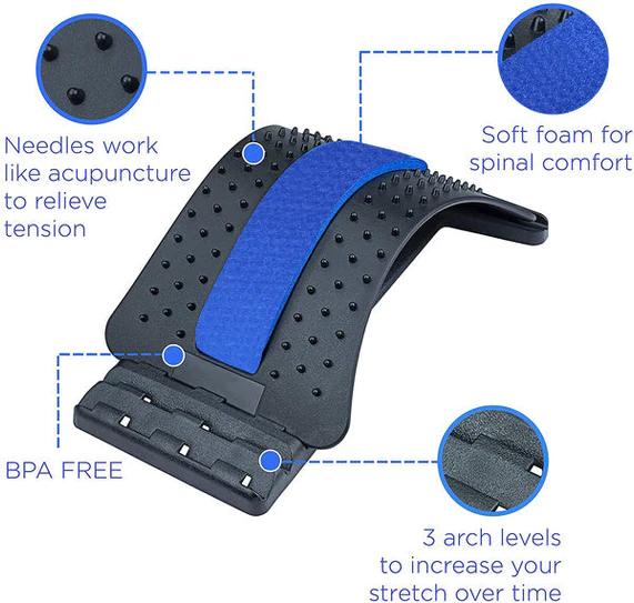 1666 MULTI-LEVEL BACK STRETCHER POSTURE CORRECTOR DEVICE FOR BACK PAIN RELIEF