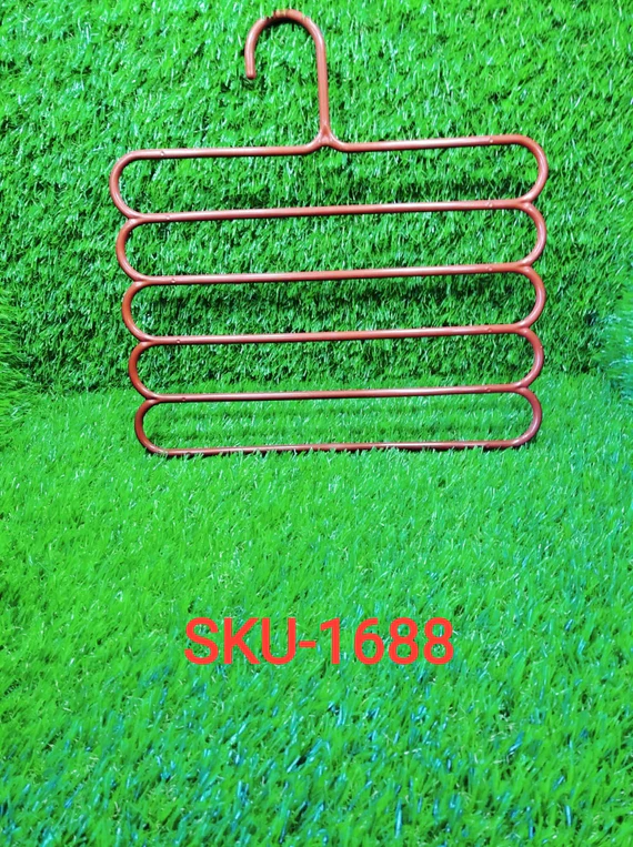 1688 Multipurpose Multi-Layer 5-in-1 Plastic Hanger Clothes Organiser