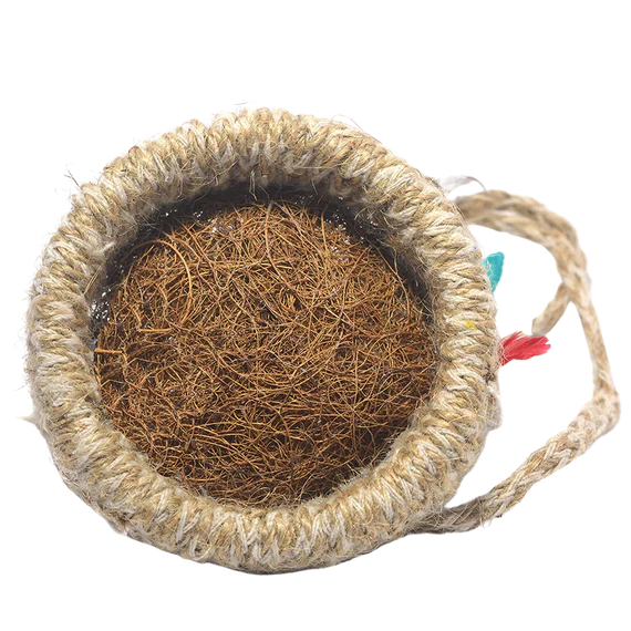 1731A ARTIFICIAL JUTE HANGING BIRDS NEST JHUMAR CHIDIYAN KA GHOSLA With Brown Box