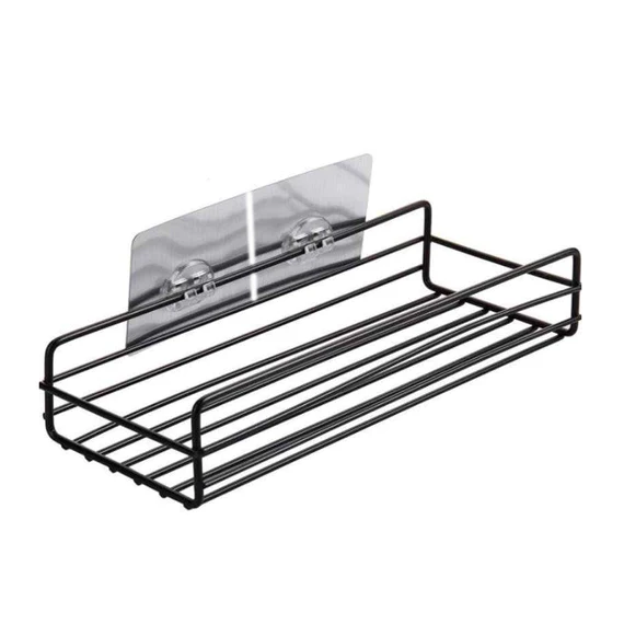 1764_1_layer_soap_rack  Multipurpose Wall Mount Metal Bathroom Shelf and Rack for Home and Kitchen.