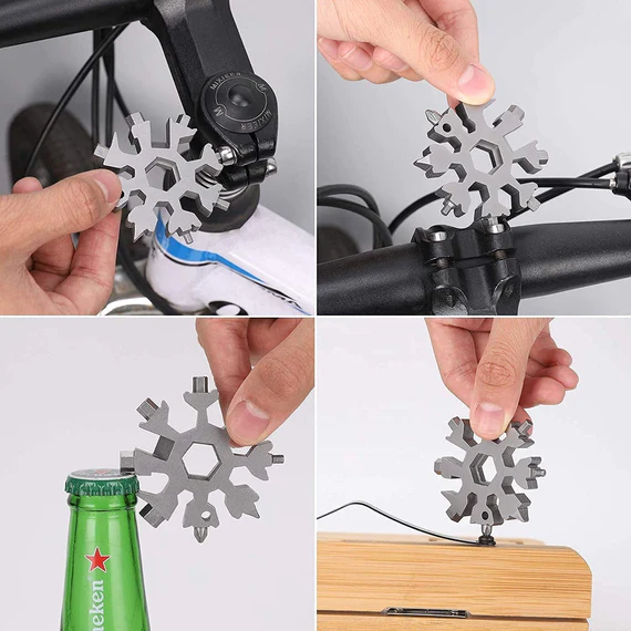 1787_18in1_snowflake_tool Snowflake Multi-Tool Stainless Steel Snowflake Bottle Opener