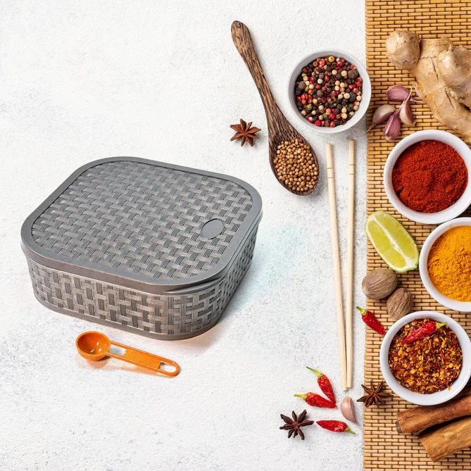 2032h-masala-box-for-keeping-spices-spice-box-for-kitchen-masala-container-plastic-wooden-style-7-sections-multi-color Masala Box for Keeping Spices, Spice Box for Kitchen, Masala Container, Plastic Wooden Style, 7 Sections (Multi Color).