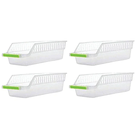 2055_stationary_drawer Kitchen Plastic Space Saver Organizer Basket Rack- 4 pcs