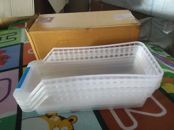 2055_stationary_drawer Kitchen Plastic Space Saver Organizer Basket Rack- 4 pcs